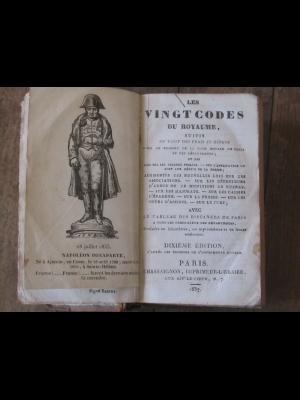 LES VINGT CODES DU ROYAUME suivis du tarif des frais et dépens... / 1837