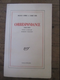 Francis JAMES et André GIDE / CORRESPONDANCE 1893-1938 / GALLIMARD 1948